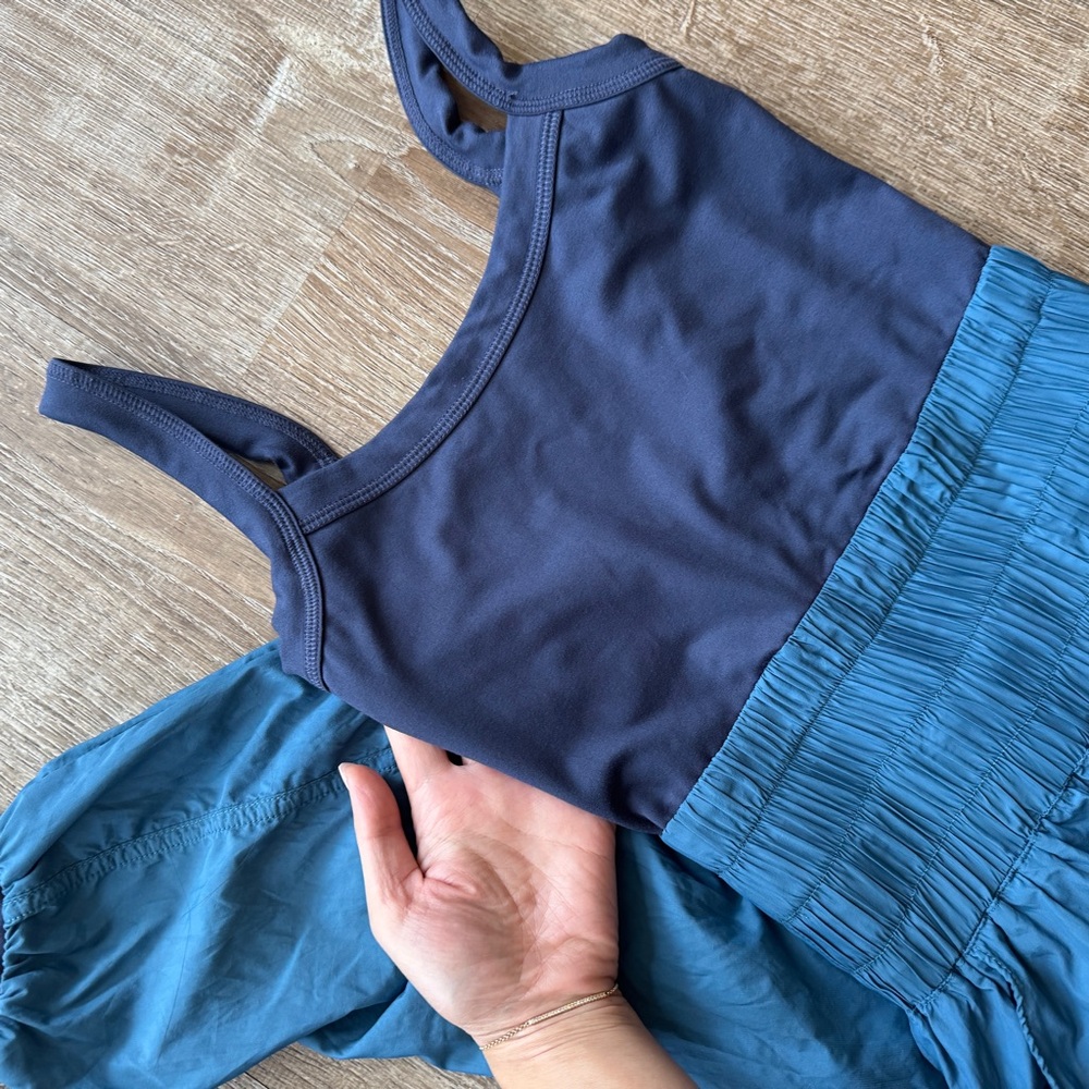 Free People Blue Sleeveless Jumpsuit with Relaxed Fit - Picture 2 of 4